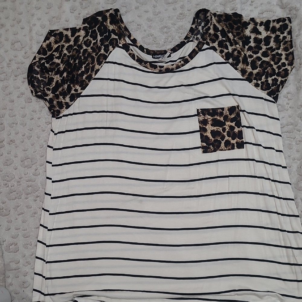 HEIMISH USA Leopard and Stripe Top